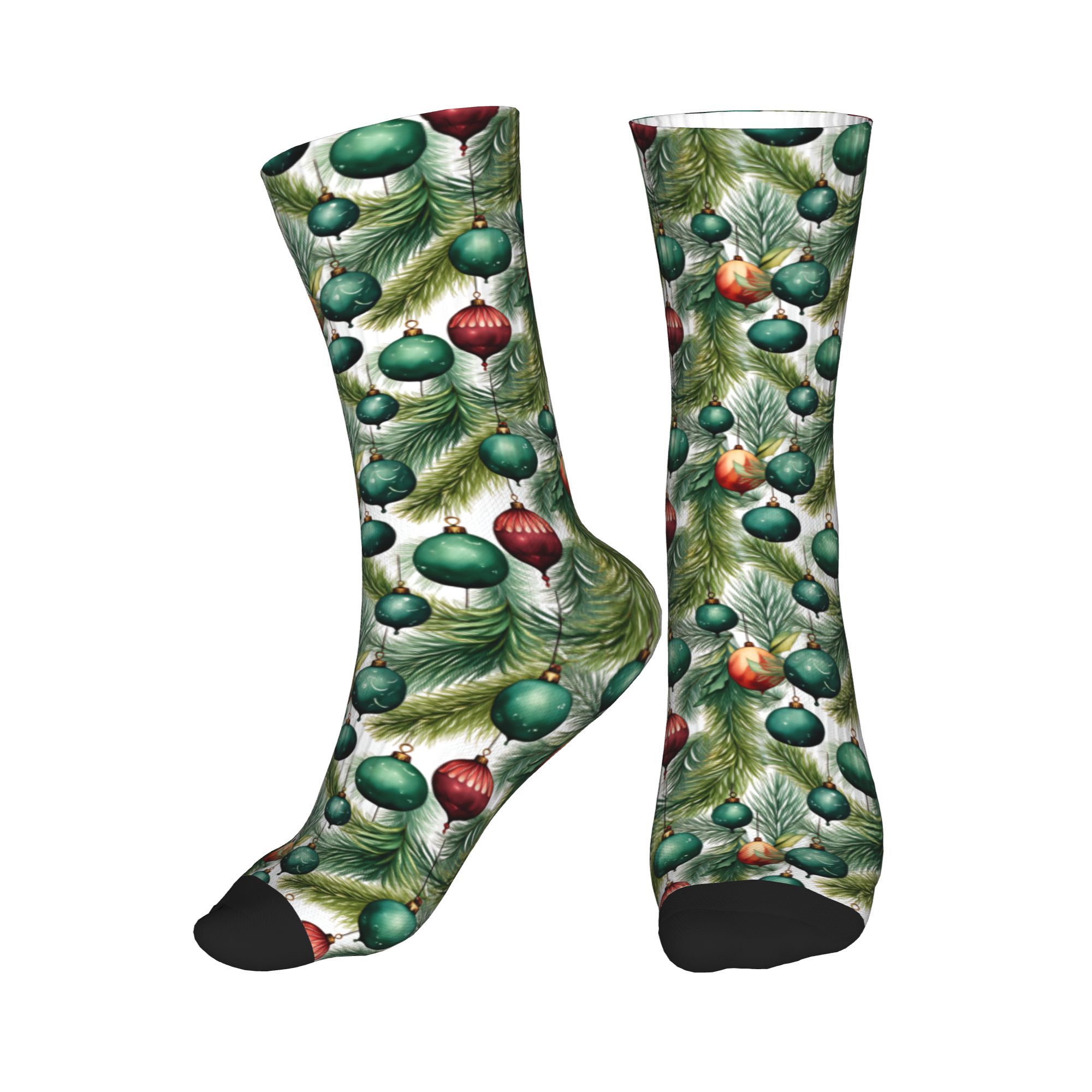 Dress Sock Men - Sevimli Erkek Noel Süsü Çam Desenli