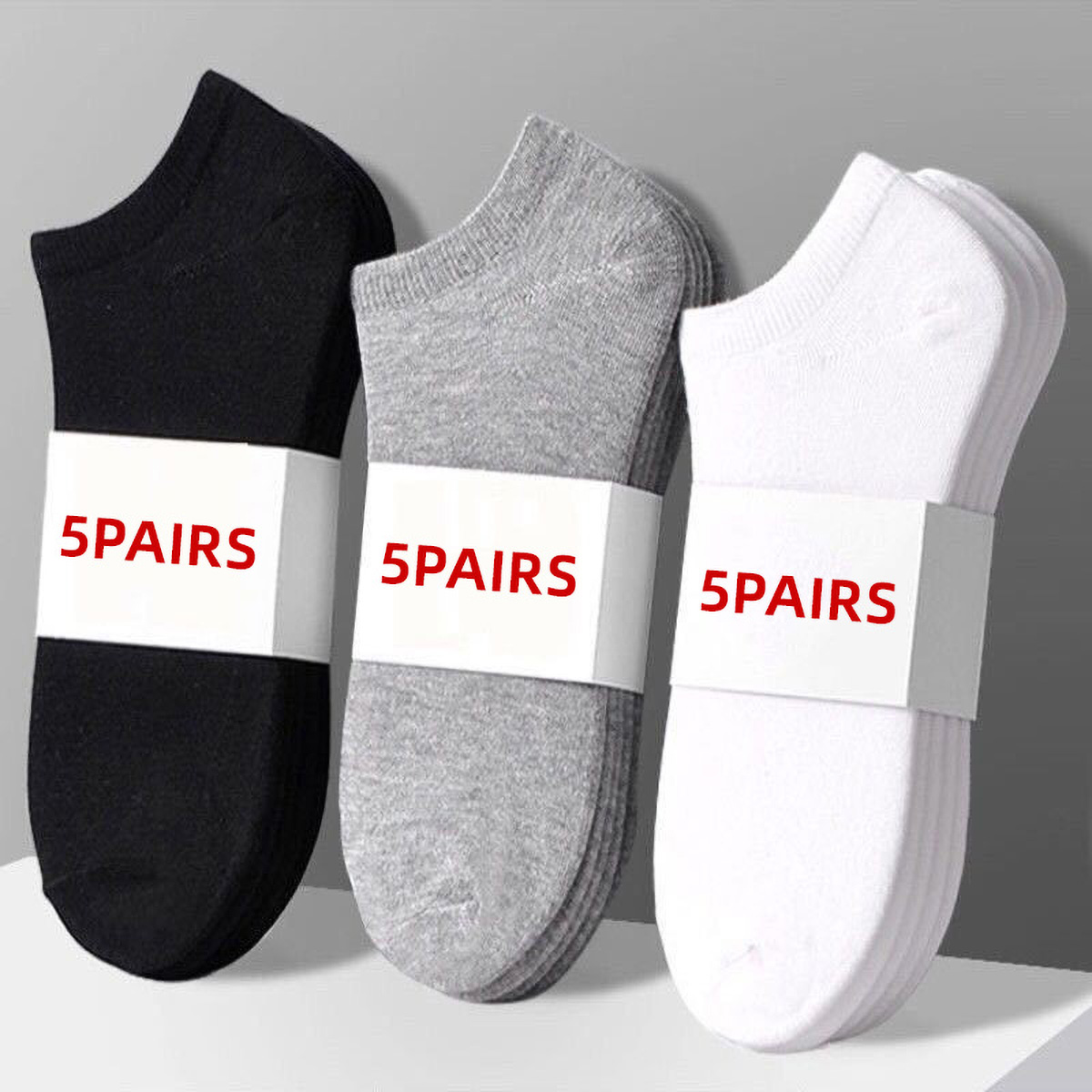 5 Çift Unisex Günlük Düz Renk  - Ankle Sock Low Cut incelemesi ve fiyatı