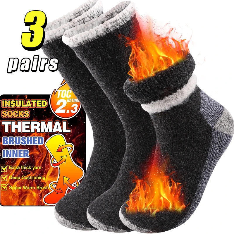 3 çift yüksek kaliteli kalınla - Thermal Sock Winter incelemesi ve fiyatı