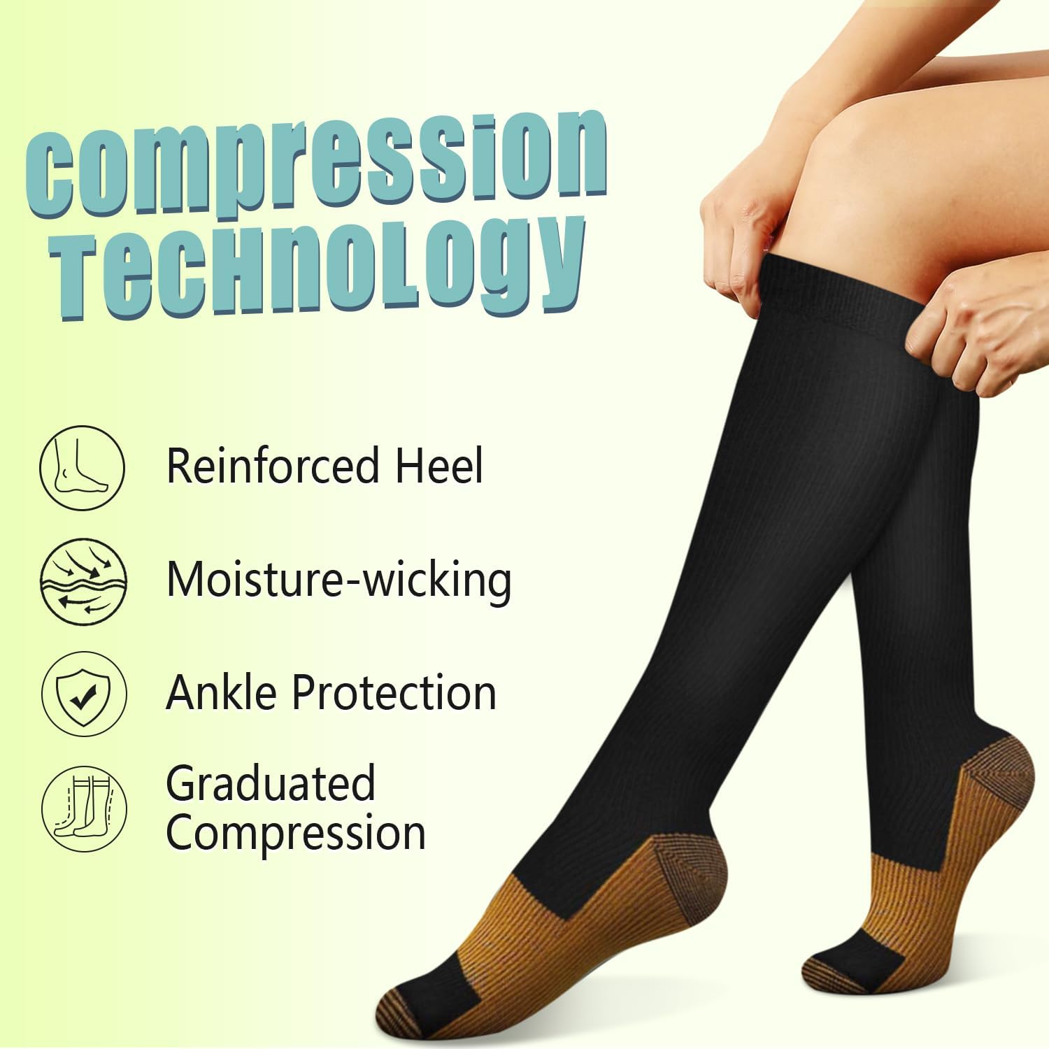 6 Çift Düz Renk Bakır Varis Ço - Compression Sock Medical incelemesi ve fiyatı